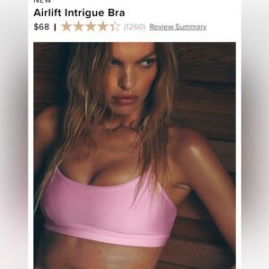 Airlift Intrigue Bra size medium color sweet pink